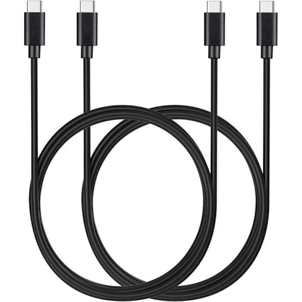 USB-C till USB-C-kabel kompatibel med iPhone 16 Pro, iPhone 16 Pro Max, iPhone 16, iPhone 16e, iPhone 16 Plus - Svart 1M Svart