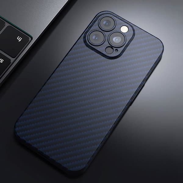 Coque - BOOLING - för iPhone 13 Pro - Mosaikmönster - Silikon - Stöttålig marinblå