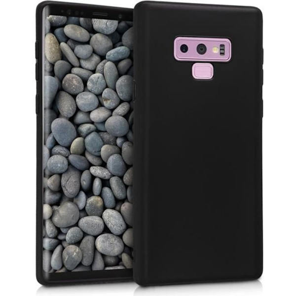 Fodral - kwmobile - Galaxy Note 9 - Mattsvart silikon - Fullständigt skydd - Mjuk Svart