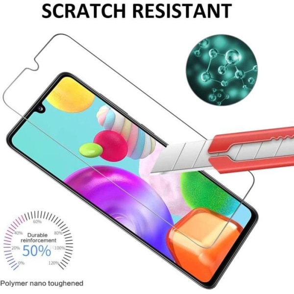 [2 delar härdat glas för Samsung Galaxy A41, skärmskydd av härdat glas Film Glasskydd-9H Hårdhet, Utan