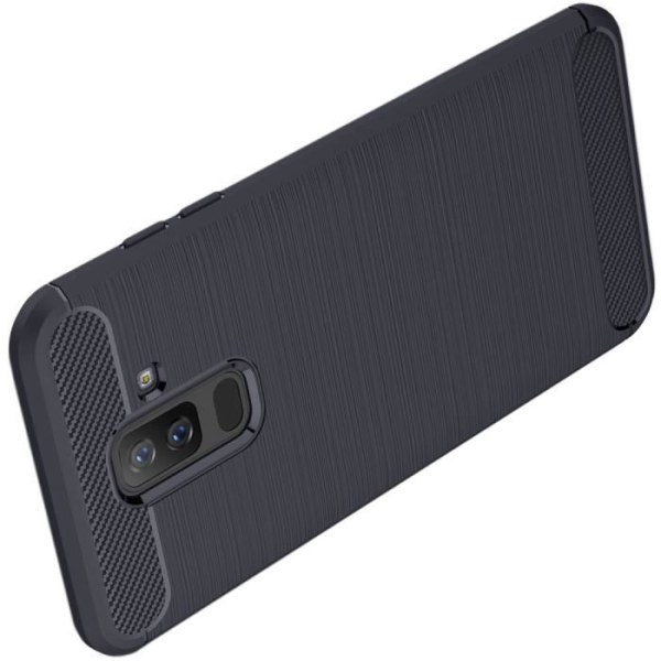 ebestStar ® til Samsung Galaxy A6+ 2018 A605F - Luksus Carbon Fiber Pattern Gel TPU Premium cover, mørkeblå Mörkblå