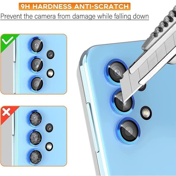 Set med 2 linsskydd i härdat glas för Samsung Galaxy A32 5G Transparent