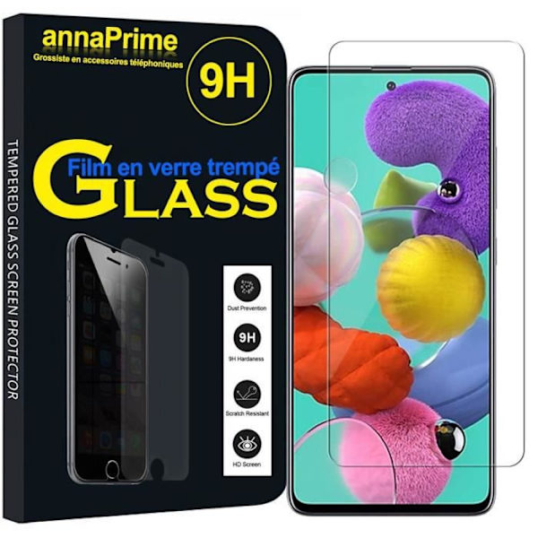 För Samsung Galaxy A51 6,5" SM-A515F: 1 skärmskydd i härdat glas