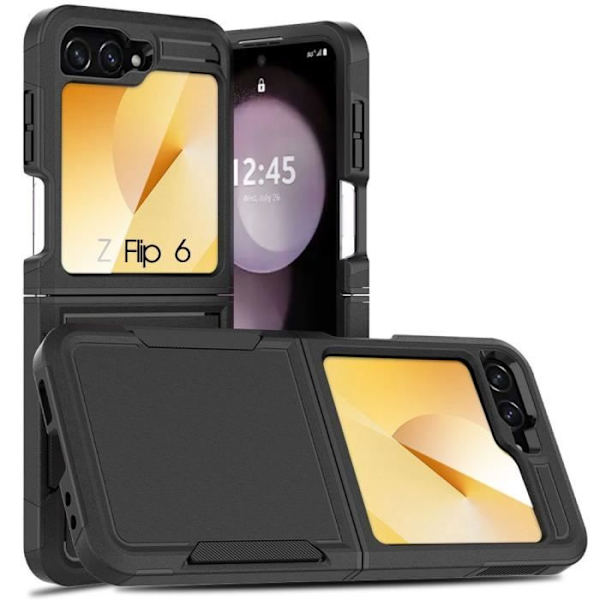 Fodral till Samsung Galaxy Z Flip 6 - Anti-Scratch Stötsäker Robust Full Skydd - Svart
