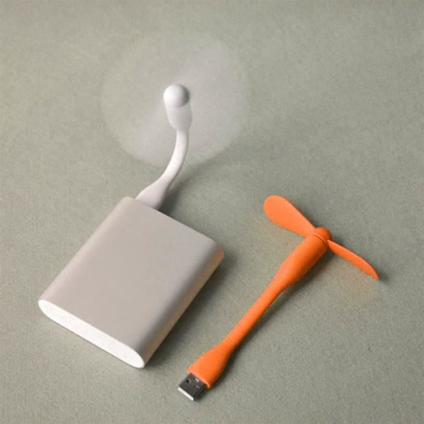 Mini Flexibel USB-fläkt för bärbar dator och Power Bank Orange