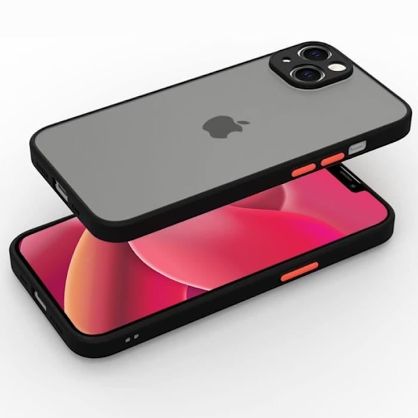 Cover til iPhone 14 Ultra tynd silikone sort + 2 hærdede briller Svart