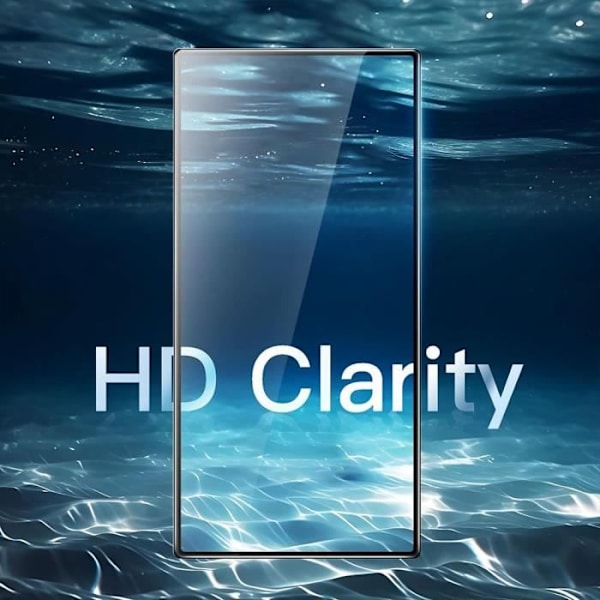 Helhärdat glas för Samsung Galaxy S24 Ultra, paket med 2 svarta anti-skrapglasögon Transparent med svart kant