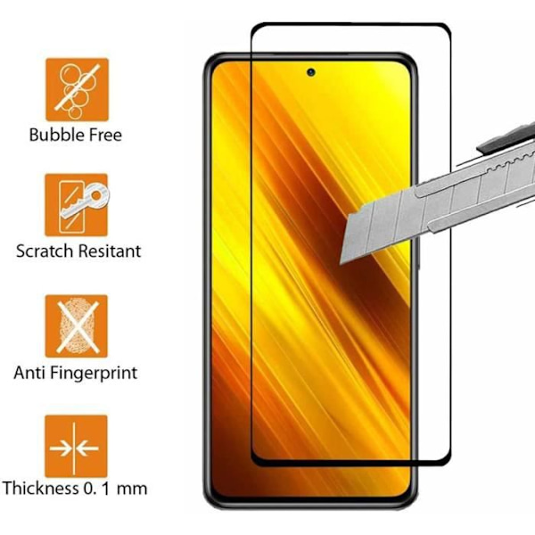 3-pack härdat glas för Samsung Galaxy A72, [bubbelfri] [9H hårdhet] [Anti-scratch] 3D skärmskyddsfilm med full täckning