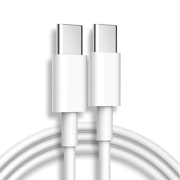 Snabb USB-C till USB-C-kabel 20W för iPhone 16 Pro Max iPhone 16 Pro iPhone 16e - Vit 1M Vit