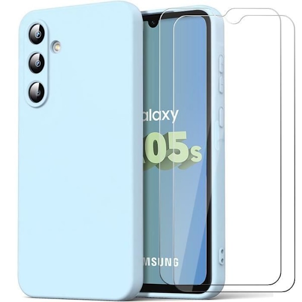 Sky Blue Soft Silicone Protective Case - BOOLING - Samsung Galaxy A05s - Scratch Resistant Himmelsblå