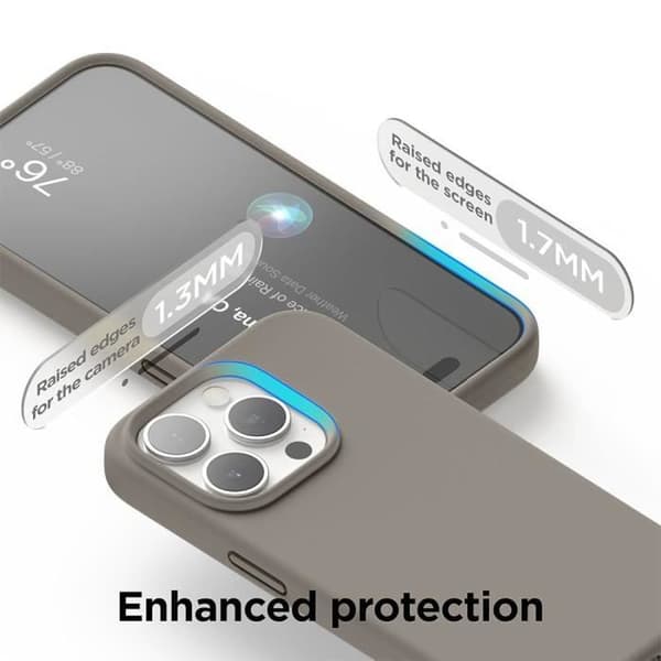 Skyddshölje - BOOLING - för iPhone 16 Pro Max - Mjuk silikon - Grå - Repbeständig Grå