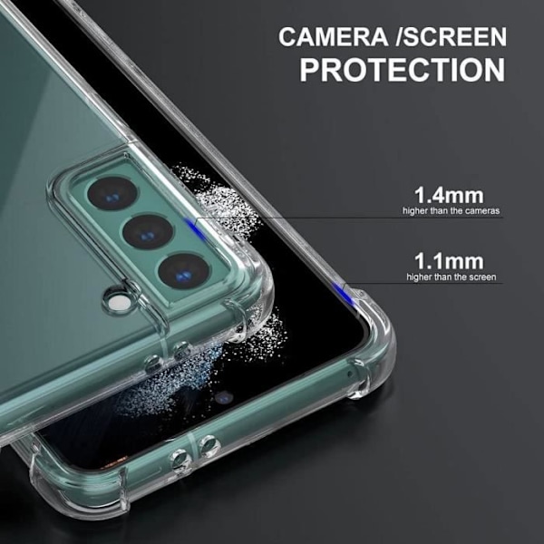 Skyddshölje - BOOLING - för Samsung S22 Plus - Hög motståndskraftig silikon - Förstärkta hörn - Transparent och mjukt Transparent