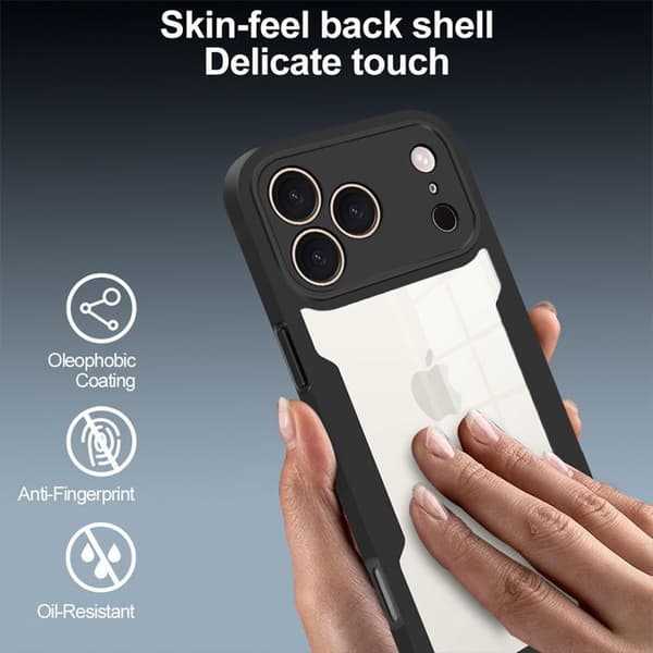 Skyddande skal för iPhone 17 Pro Max - BOOLING - 360° modell - Röd - Stötsäker - Repfria Röd