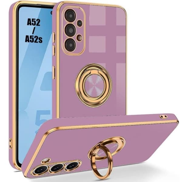 Coque - BOOLING - för Samsung Galaxy A52/A52s 5G - Stötsäker - 360° Rotera Stöd - Lila Lila