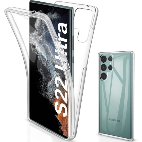 Fodral för Samsung S22 Ultra (6,8") 360 graders Fullständigt skydd Anti-Shock Anti-Fingerprint Mjuk Anti-Scratch