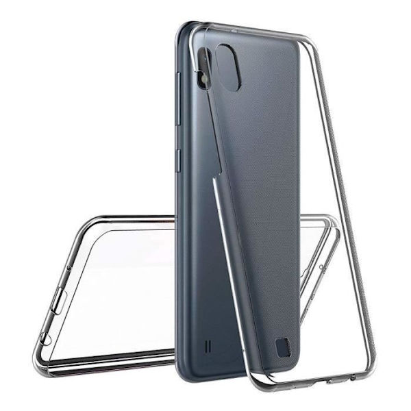360° silikonfodral - VCOMP - Samsung Galaxy A10 6,2" SM-A105F - Genomskinlig - Fullständigt skydd - Mjuk TRANSPARENT