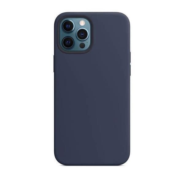 Coque - BOOLING - för iPhone 13 - Silikon - Halkskyddande - Hållbart skydd + 2 Härdat glas marinblå