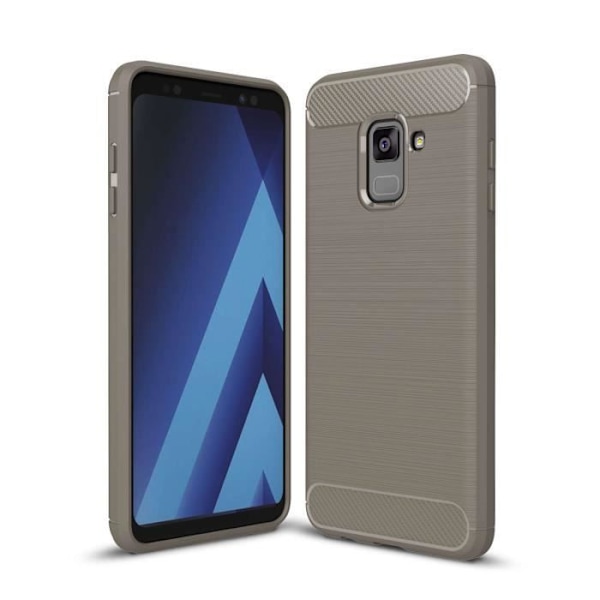 Galaxy A8 2018 Fodral Kolfiberfjädrande TPU-skyddsfodral för Samsung Galaxy A8 2018 - Grå