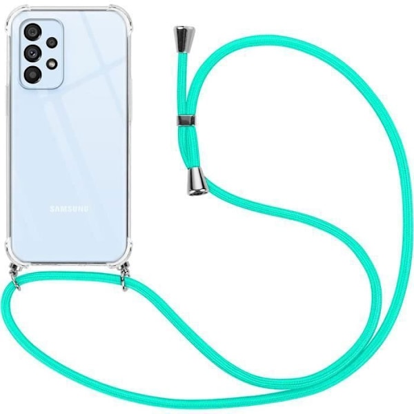 Skyddsfodral för Samsung Galaxy A13 4G - BOOLING - Turkos - Mjuk - Justerbar axelrem Turkos