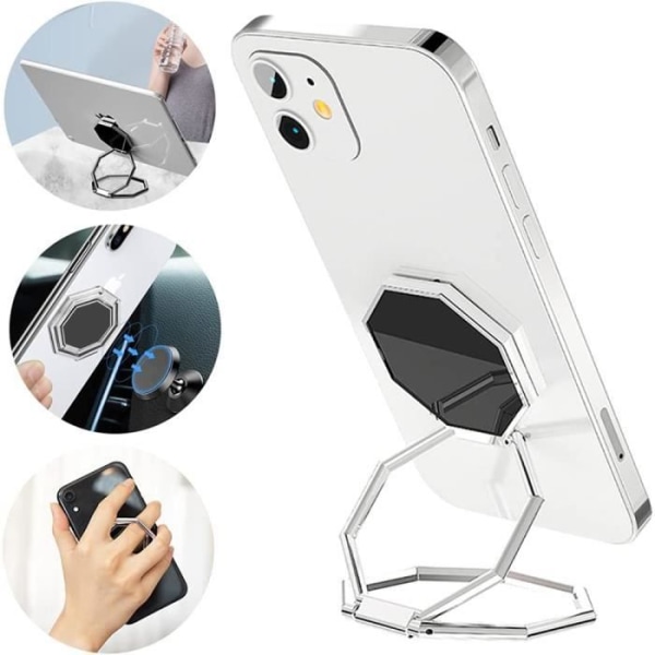 Etui til Samsung Galaxy M13 Silikone Ultra Slim Stødsikker med Multi-Angle Rotating Folding Stand transparent-svart