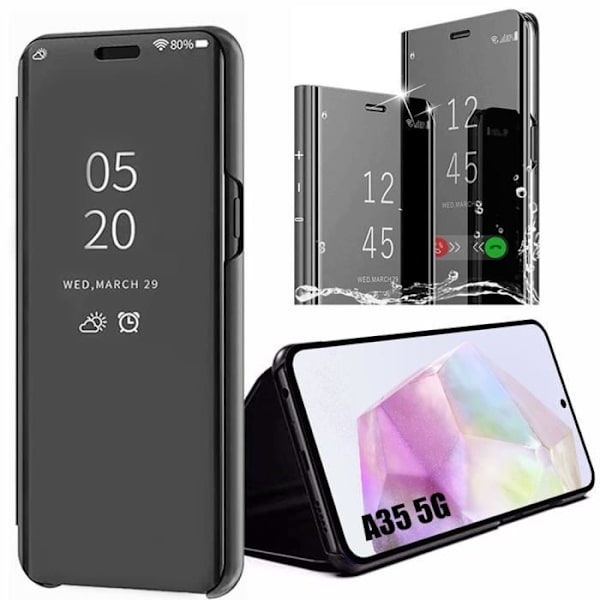 Skyddsskal - Samsung - Galaxy A35 5G - Svart - Stötdämpande - Stödfunktion Svart