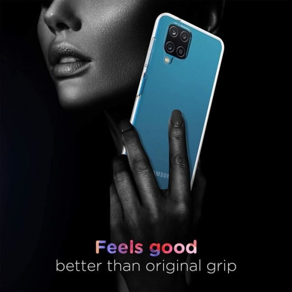 Samsung A12-fodral, ultratunt premium TPU-silikon Transparent Flexibelt skydd mot fingeravtryck, mjukt fodral kompatibelt med Samsung A12