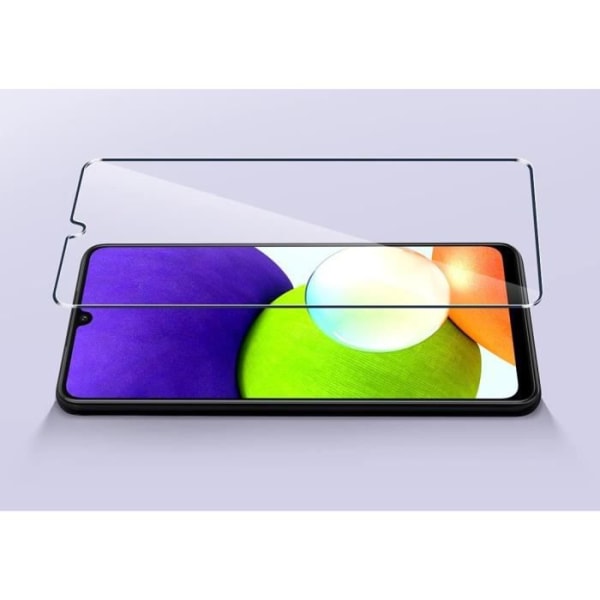 Skärmskyddsfilm - VSHOP - Samsung Galaxy A22 4G - 9H härdat glas - Transparent - Hög känslighet Transparent