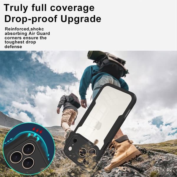 Skyddande skal för iPhone 17 Pro Max - BOOLING - 360° modell - Röd - Stötsäker - Repfria Röd