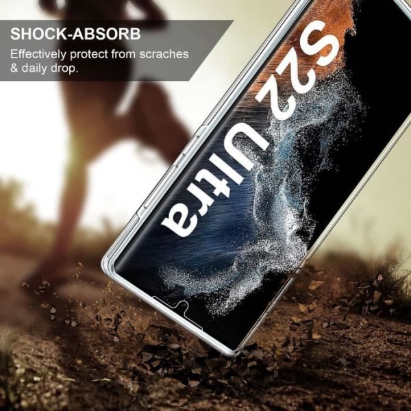 Fodral för Samsung S22 Ultra (6,8") 360 graders Fullständigt skydd Anti-Shock Anti-Fingerprint Mjuk Anti-Scratch