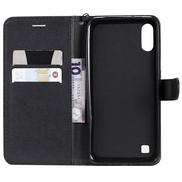 Fodral - Samsung - Galaxy A10 - Svart - PU-läder - Wallet Flip Fodral Svart