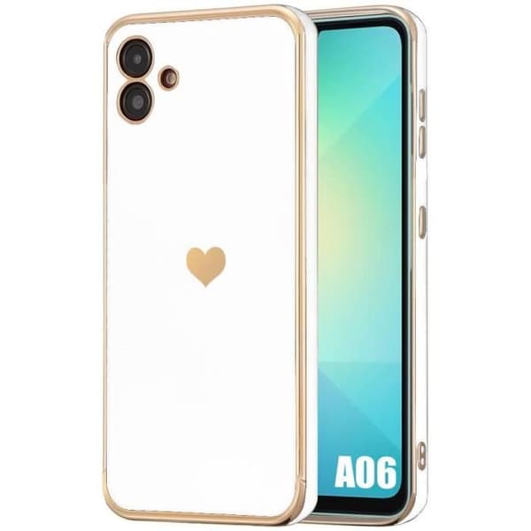 Skyddande skal - Samsung - Galaxy A06 - Silikon - Stötsäkert - Slim - Vit Vit