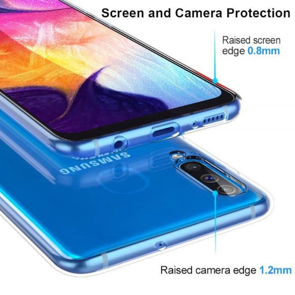 Coque - Moxie - Galaxy A50 (2019) - TPU Mjuk - Transparent - Ultra Tunn Transparent