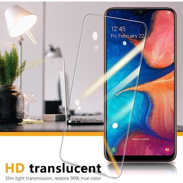 [3 delar] härdat glas för Samsung Galaxy A21, [9H hårdhet][bubbelfri] Ultra-resistent glasfilm skärmskydd för Samsung