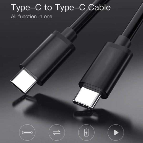 3 x USB-C-kabel för Samsung Galaxy A12 A13 4G-5G A04s A22 4G-5G A33 5G A52 4G-5G A52s A53 5G - 1 meter svart