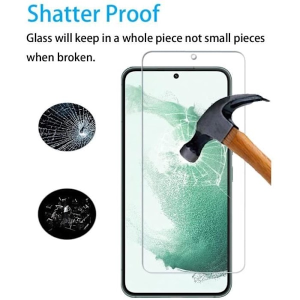 Verres Trempés PROSHOP för Samsung S22 Plus - 3D Böjd Stötabsorberande Skydd - 2 enheter Transparent