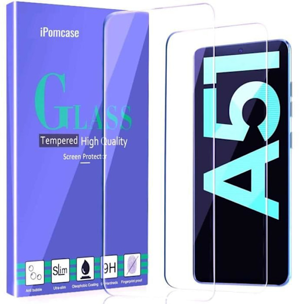 Skärmskydd - Samsung - Galaxy A51 - Härdat glas - Set med 2 - Reptålig