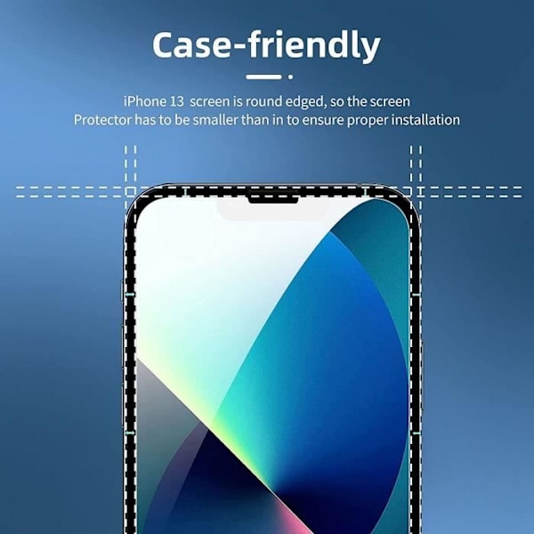[4 st] Härdat glas för iPhone 13 mini (5,4") skärmskydd Transparent