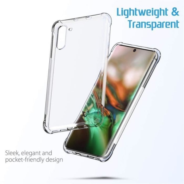 mosakog®Transparent mjukt gummi TPU-fodral för Samsung Galaxy Note 10 6,3 tum S01