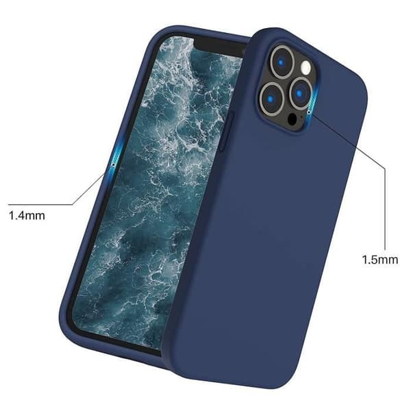 Skyddsfodral - Toproduits® - iPhone 13 Pro Max - Blå - 2 härdade glasögon - Reptålig Blå