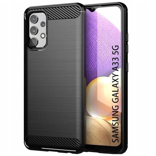 Skyddsfodral för Samsung A33 5G (6,5") - PROSHOP - Linjer mönster - Högt motstånd - Svart Svart