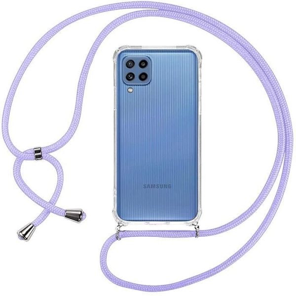 Skyddsskal - PROSHOP - Samsung Galaxy M32/A22 4G - Tunn Transparent TPU - Stötdämpande - Lila Transparent-lila