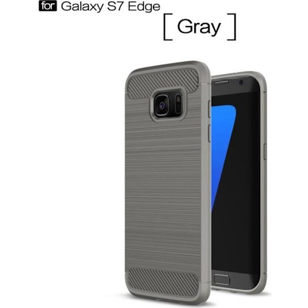Fodral för Samsung Galaxy S7 Fodral Skyddande kolfiber Ultralätt mjuk gummi TPU Premium silikon Marinblå