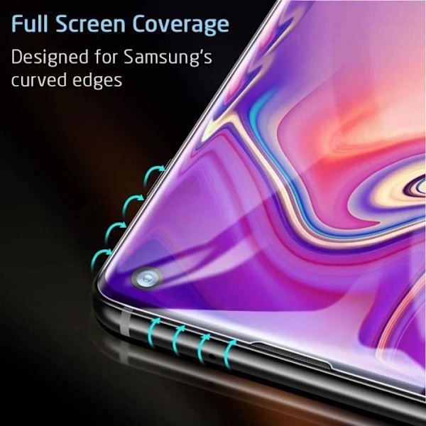 Härdat glas för Samsung Galaxy S10, [3D-full täckning] skärmskydd för Samsung Galaxy S10