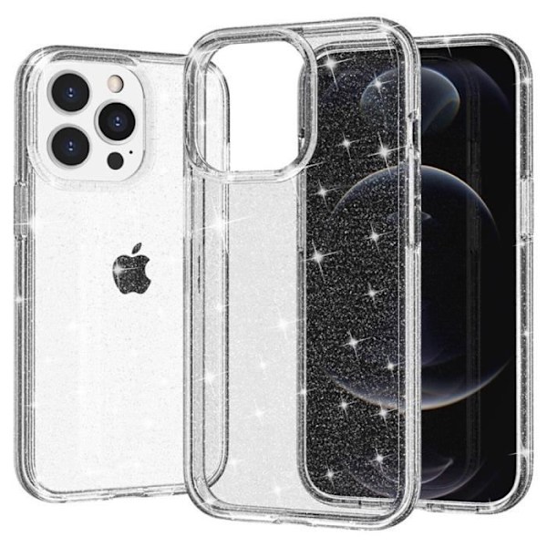 Skyddsskal - Glittrande skal - iPhone 16 Plus - Stötsäker - Transparent - Mjuk Transparent