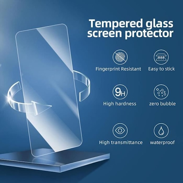 Härdat glas för Samsung Galaxy S23 FE - Enkel installation Anti-Scratch Pack om 2 (ej för S23) Transparent