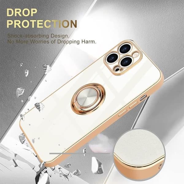 Coque - BOOLING - för iPhone 15 Pro Max - Silikon - Stötsäker - Mjuk Vit