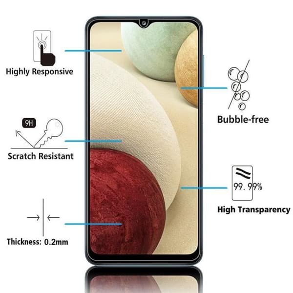 Skyddsglas - VCOMP - 2-pack - Härdat glas - Samsung Galaxy A12 6.5" - Represistent