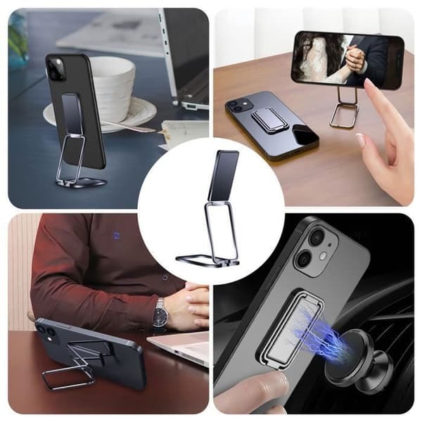 Coque för Samsung Galaxy A13 4G-5G - BOOLING - Transparent silikon - Svart fällbart stöd Transparent