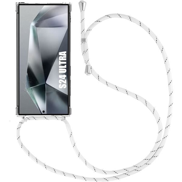 Skyddsfodral - BOOLING - Samsung Galaxy S24 Ultra - Mjuk - Represistent - Vit Transparent, vit