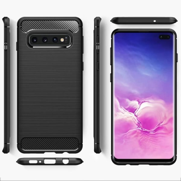 Silikonfodral Skyddsfodral Stötsäkert fodral för Samsung Galaxy S10+, Ultratunnt skyddsfodral Tunn Bumper från NALIA Svart